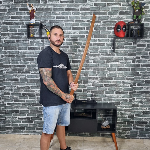 Espada Bokuto Treinos De Kenjutsu Kendo Encaixe Tsuba Ipê