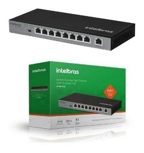 Imagem 4 de 4 de Switch 09 Portas (08 Poe) Fast Sf900 Hi-poe Intelbras