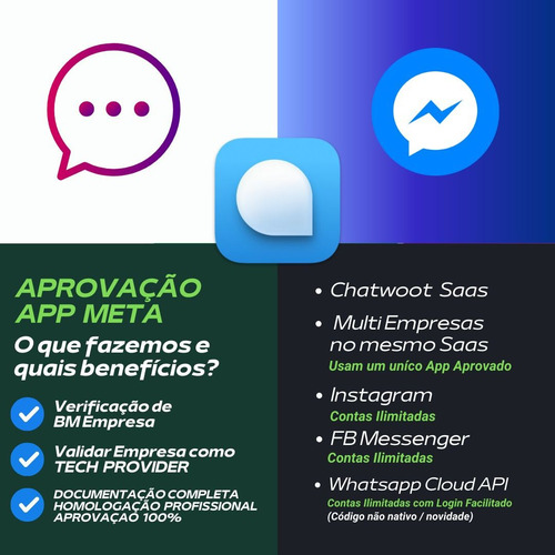 Integração Instagram & Messenger | Whaticket, Chatwoot...