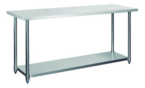 Meson Trabajo Central Inoxidable Con Repisa 180cm Ventus
