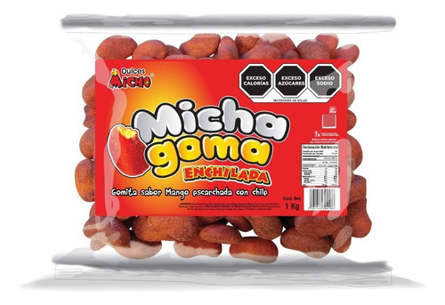 Gomita Sabor Mango Enchilada 1kg Micho Goma Dulces Con Chile