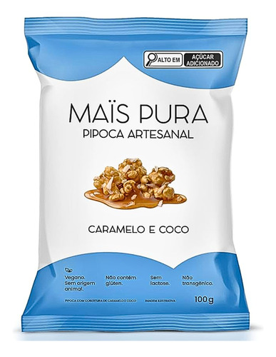 Pipoca Pronta Caramelo & Coco Mais Pura 100g