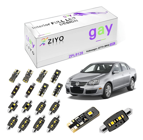 Kit Luz Interior Led Repuesto Para Volkswagen Jetta Bora Mk5