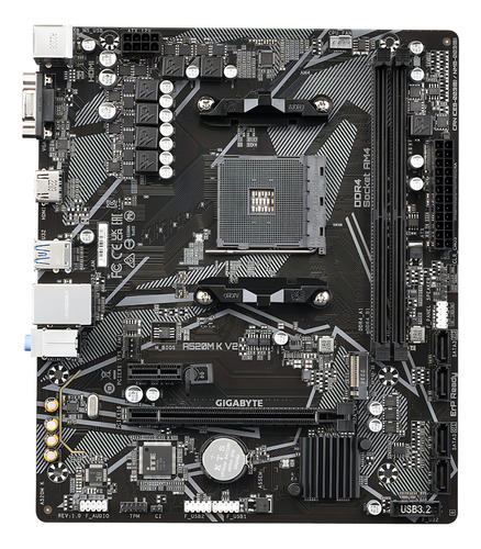 Tarjeta Madre Gigabyte A520m K V2 Am4 2ddr4 2133mhz A 500mhz