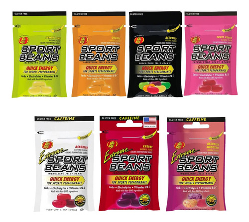 (combo 5 Paquetes) Sport Beans Energy Deportivo 28g 
