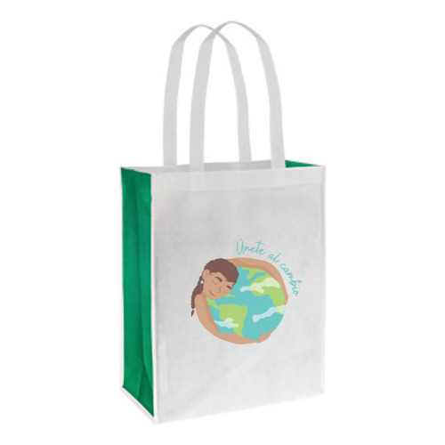 Bolsa Tnt Bicolor 32x40x15cm Ecofamy - Verde