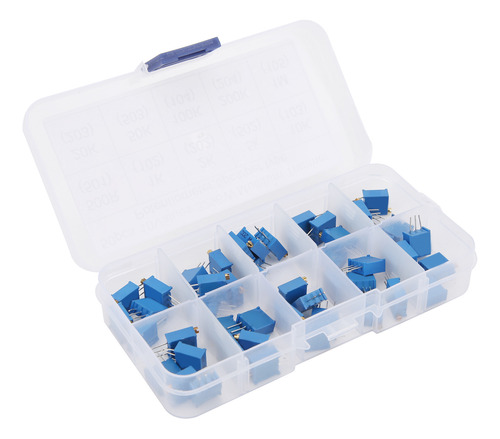 Resistencia Variable Ajustable, 50 Unidades, 10 Valores Vari