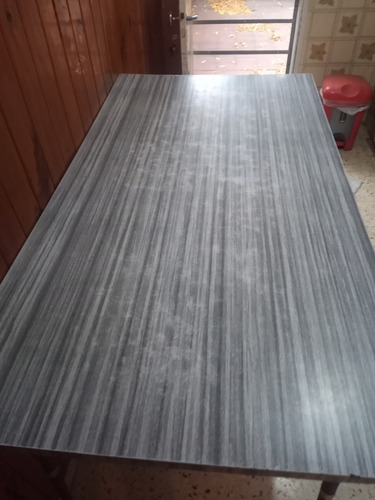 Mesa Enchapada Formica Retro Gris Negro