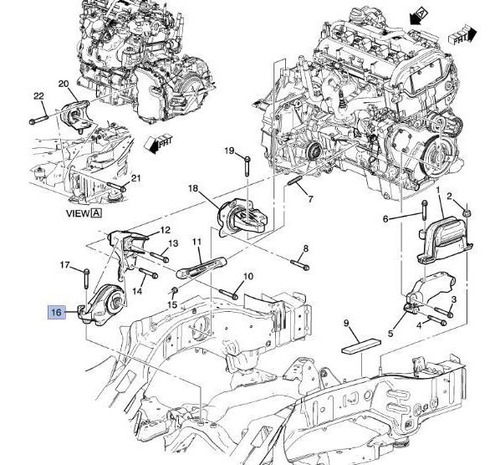 Soporte Transmision Gmc Terrain V6 3.6 2017