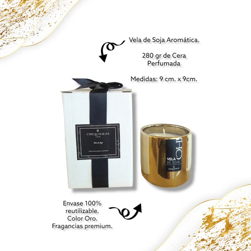 Vela Cera Soja Aromática Perfumada Regalo Decorativa