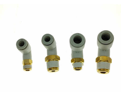 Racor Conector 90° Smc Kq2l08-02s Rosca 1/4 Mang. 8mm 2 Pzas