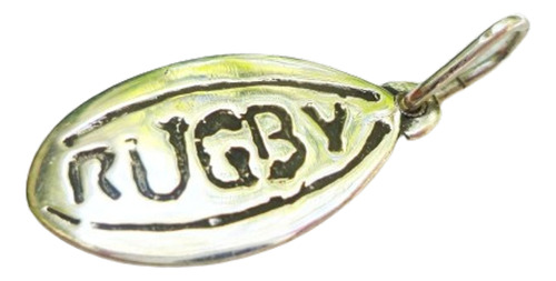 Dije Plata Pelota De Rugby Maciza Oferta