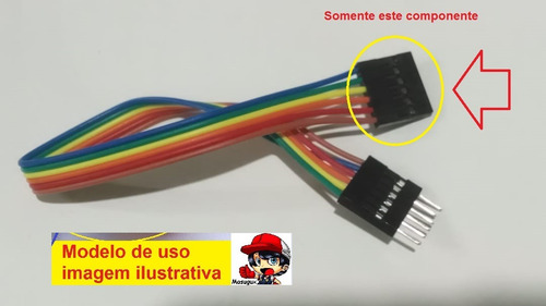 Imagem 9 de 10 de 5 X Header 10 Vias Femea Pra Conector Terminal Jumper Dupont