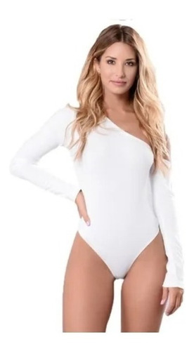 Body Manga Um Ombro Só Longa Collant Blusa Feminina Promoção