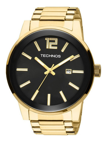 Relógio Technos Masculino Dourado Quadrado Golf 2115koi/4p