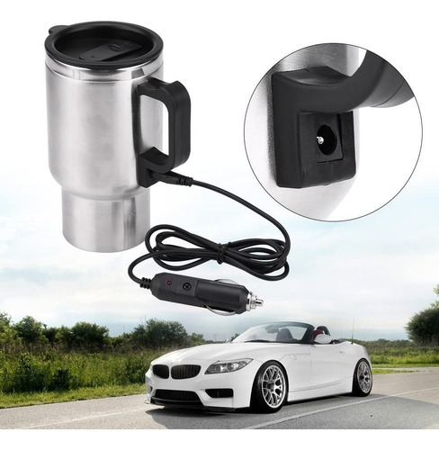 Vaso Taza Termo Electrico Portatil Para Auto Acero Inox 12v