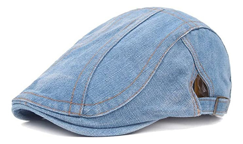 Gorra Jean En Algodón De Mezclilla, Quanhaigou Mens Flat