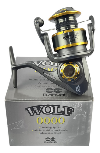 Molinete Para Água Salgada Maruri Wolf 3000 - 7 Rolamentos