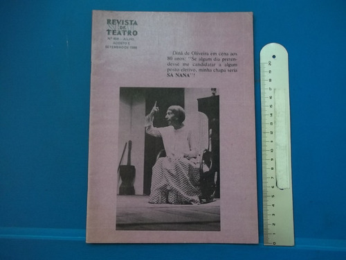 Revista De Teatro Nr 459 Jul Ago Set 1986 Diná De Oliveira 