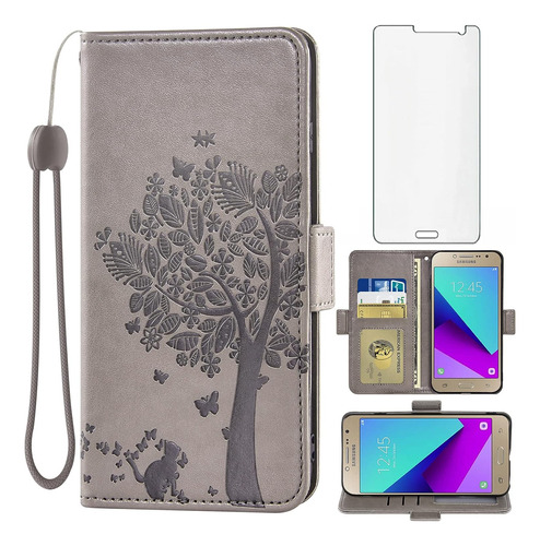 Funda Tarjetera + Protector Para Samsung Galaxy J2 Prime