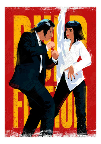 Poster Cine Clásico De Acción Película Pulp Fiction