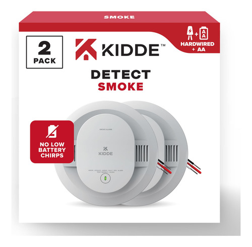 Kidde Detector De Humo Cableado Paquete De 2 Ews