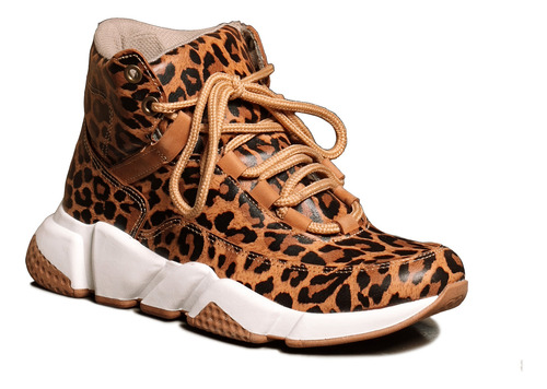 Zapatillas Mujer Urbanas Cuero Suela Goma Botas Moda Karol