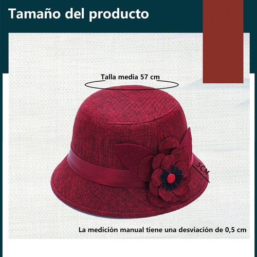 Sombrero De Sol Plegable De Verano Playa Para Mujer Fiesta Caqui Talla Única