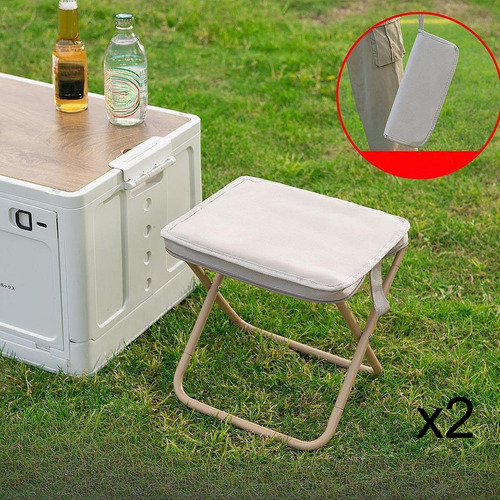 Taburete De Acampada Pequeño, Silla Plegable, Reposapiés,