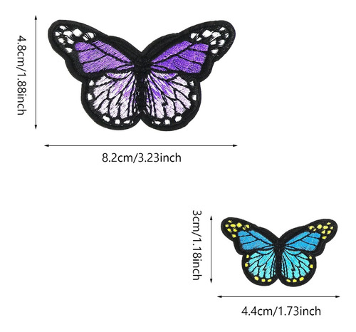 Parches Disenador Para Ropa Mariposas Kit 60 