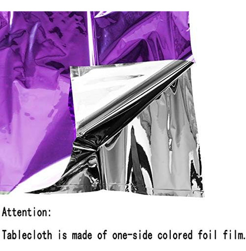 Mantel De Papel De Aluminio Morado, Mantel De Plástico Para