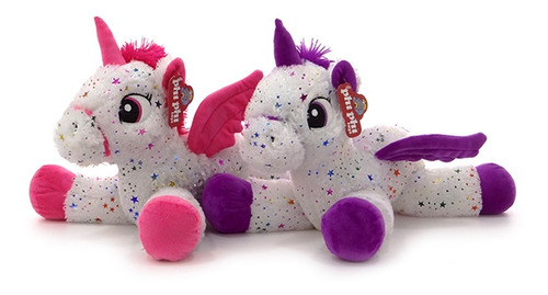 Unicornio Peluche Echado Con Estrellitas Phi Phi Toys