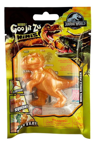 Boneco Elástico 6cm - Mini Giganotosaurus Gold - Goo Jit Zu