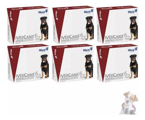 Remédio Carrapatos Pulgas Sarnas Cães Médio Porte Kit 6 Un