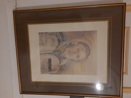 Cuadro Dibujo General Pinochet Enmarcado (Usado)