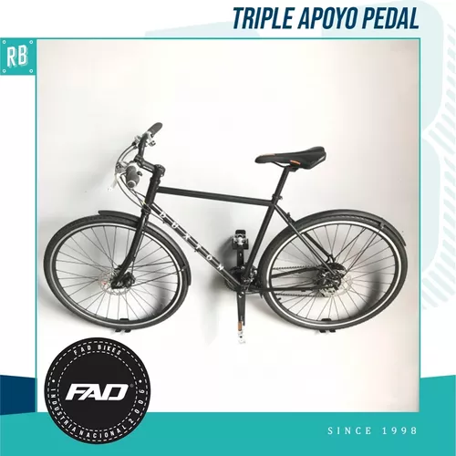 Soporte Bicicleta Pared Fad Triple Apoyo (del Pedal) X 2u