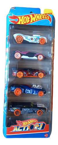 Pack Set 5 Hot Wheels Action Coleccion