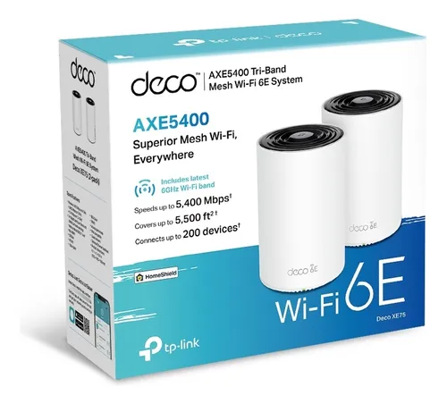 Router Wifi-6e Mesh Tp-link Deco Xe75 Tri-banda Axe5400 2kit