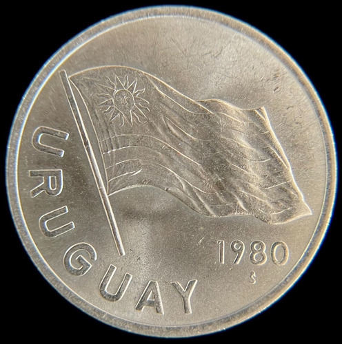 Uruguay, 5 Nuevos Pesos, 1980. Sin Circular
