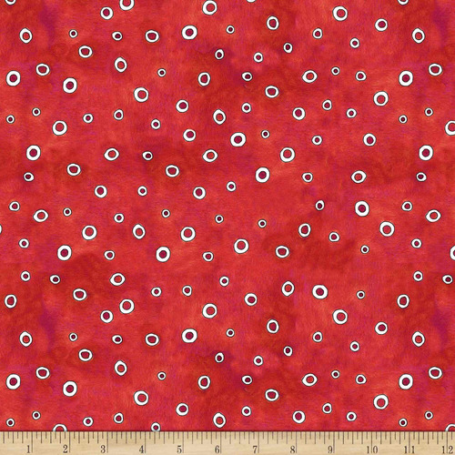 Tela Qt Fabrics Sopa Letra Circulo Rojo