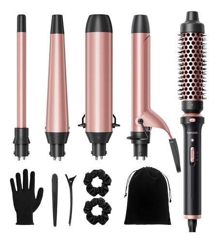 Wavytalk 5 In 1 Curling Iron,curling Wand Set With Therma...