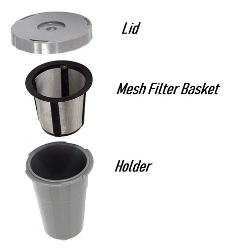 Juego De 3 Soportes Y Filtros De Café Reutilizables