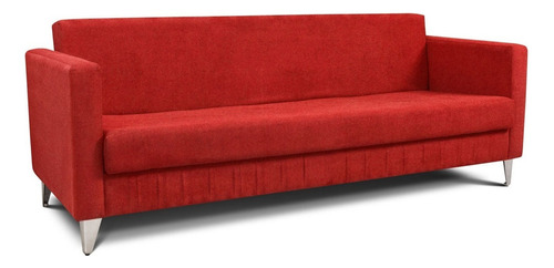 Sofa Cama 2.12 - Tela Anti Manchas Color Rojo