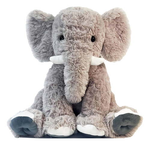 Ubaber Animales De Peluche De Elefante Grande De 20 Pulgada. Color Gris