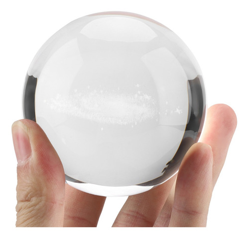 Bola De Cristal Transparente De 8 Cm, Esfera De Galaxias