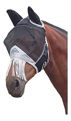 Shires Fine Mesh Fly Mask Con Borde De Nariz