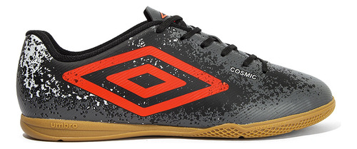 Botines Pista Umbro Cosmic Indoor Negro Rojo Hombre