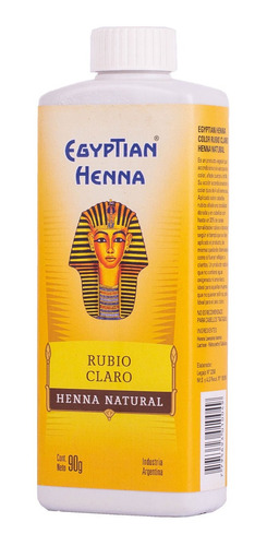 Henna Egyptian Polvo 90g Tiziano Dorado Rubio Castaño Marron
