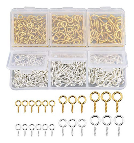 400pcs Screw Mini Metal Small Eye Pin Pendants For Diy ...