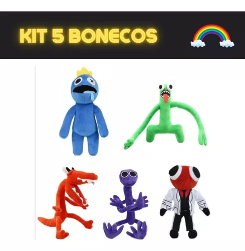 Kit Pelúcia Rainbow Friends Roblox Boneco Red e Orange